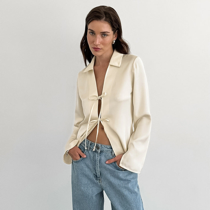 Emily – Loose Apricot Cardigan Top