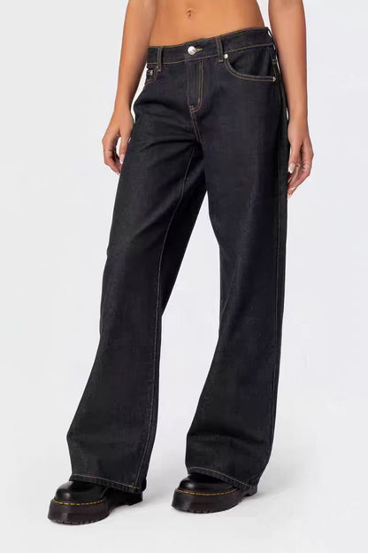 Lydia – Fashionable Low Waist Wide Leg Jeans
