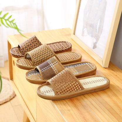 Rachael – Soft Bottom Vegan Straw Slippers