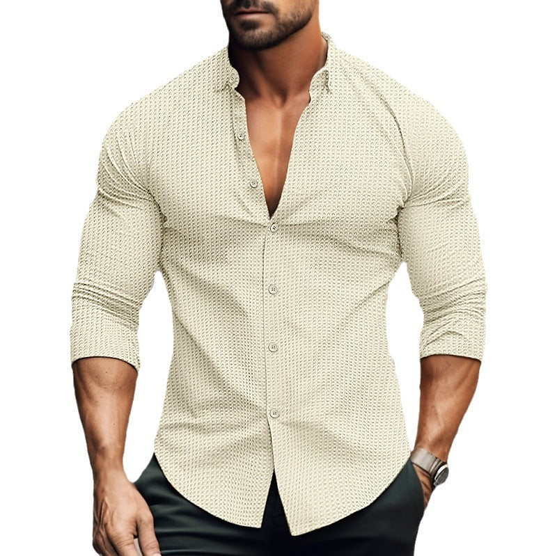Edward – Men's Solid Long-Sleeve Cardigan