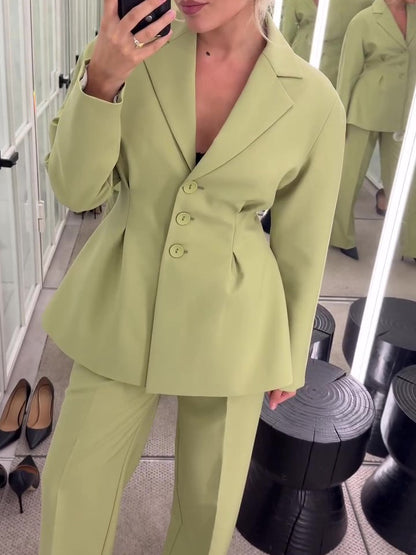 Zoe – Elegant High-Waisted Suit Set