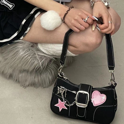 Leanne – High-end Heart Butterfly Y2K Spicy Girl Shoulder Bag