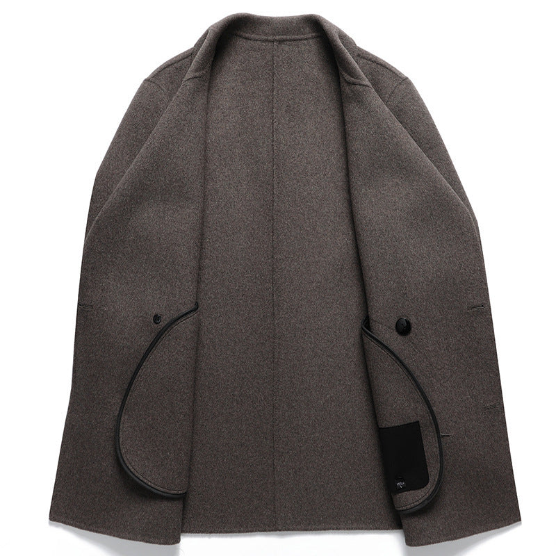 Jonathan – Short Double Breasted Wool Overcoat