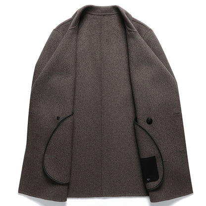 Jonathan – Short Double Breasted Wool Overcoat