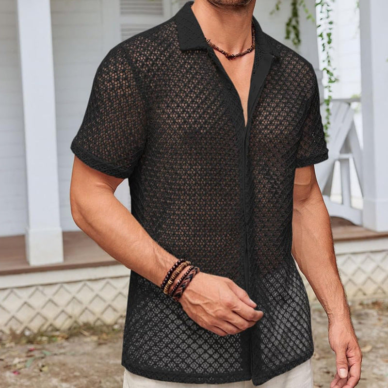 Dennis – Mesh Short Sleeve Beach Shirt