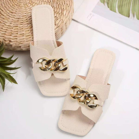 Nicole – Lightweight Fashion Chain Slippers