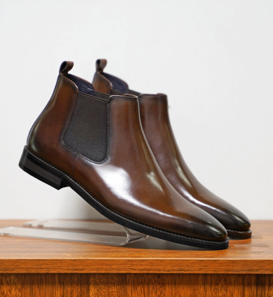 Elliott – Vintage Vegan Leather Chelsea Boots