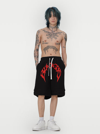 Gilbert – Men's Loose Cropped Pants with Embroidered Letters