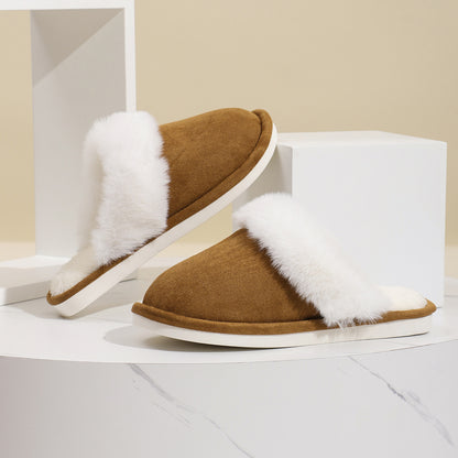 Hannah – Cozy Vegan Suede Slippers
