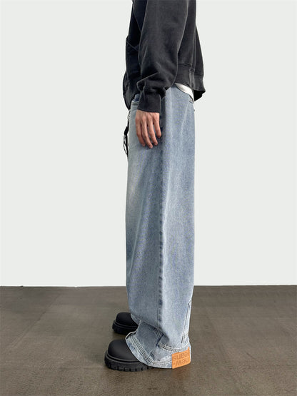 Amy – Wide Leg Flip Pocket Jeans