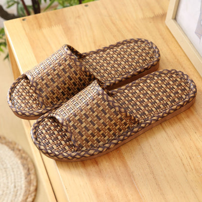 Rachael – Soft Bottom Vegan Straw Slippers