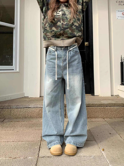 Ernest – Distressed Straight White Washed Jeans