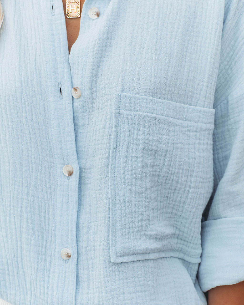 Megan – Fashionable Polo Collar Shirt with Pockets