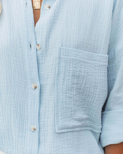 Megan – Fashionable Polo Collar Shirt with Pockets