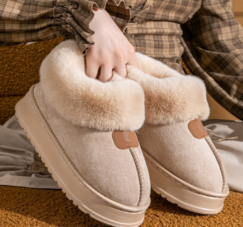Jade – Women's Fleece-lined Thermal Cotton Slippers