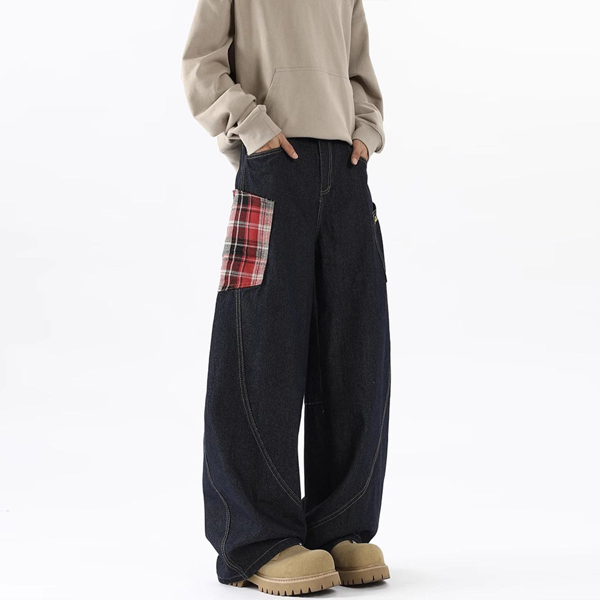 Kelvin – Retro Cargo Jeans with Large Pockets