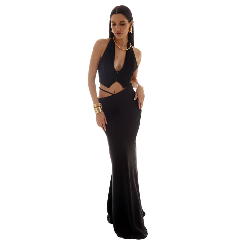 Jade – Elegant Hollow-Out Bodycon Maxi Skirt