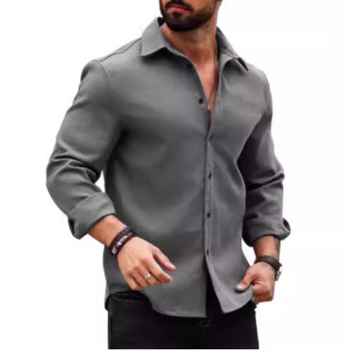 Nathan – Men's Printed Long Sleeve Shirt