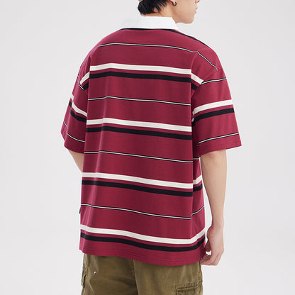 Roger – Retro Striped Polo Shirt