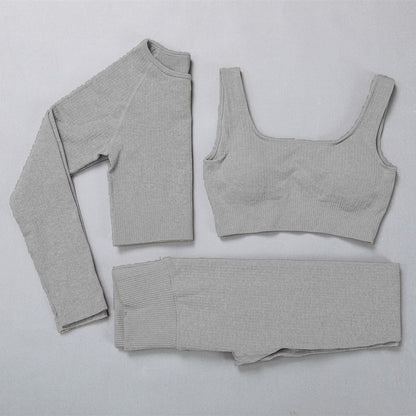 Margaret – High Elastic Jacquard Sportswear Set