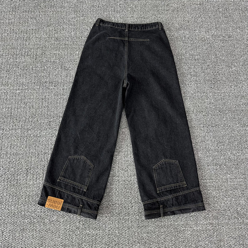 Amy – Wide Leg Flip Pocket Jeans