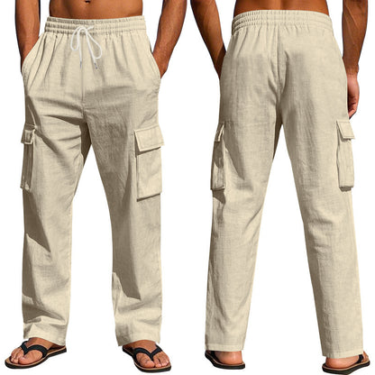 Luke – Men's Breathable Linen Cargo Pants