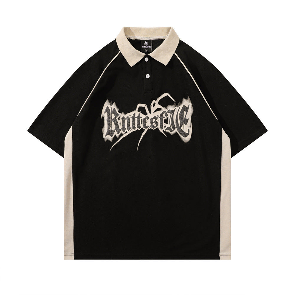 Louis – Spider Letter Print Short-sleeve Polo
