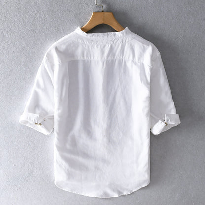 Mick – Loose Linen Lapel Top