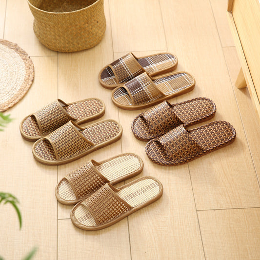 Rachael – Soft Bottom Vegan Straw Slippers