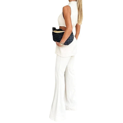 Joanne – Hollow-out Two-piece Top and Pants