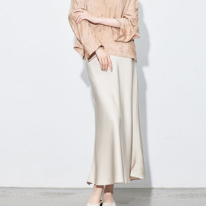 Rose – Glossy High-Waist Fishtail Skirt