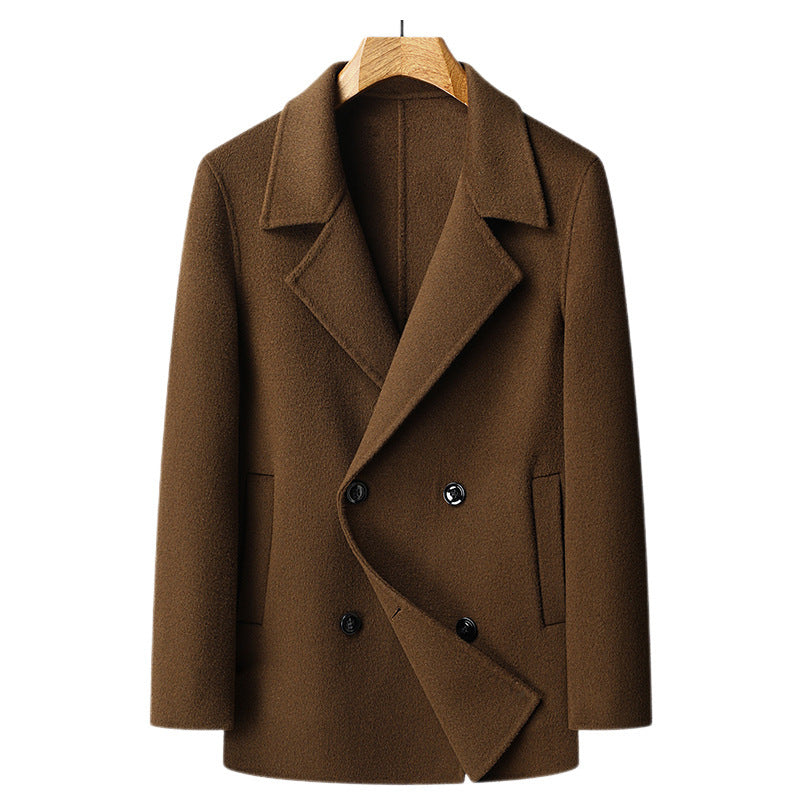 Jonathan – Short Double Breasted Wool Overcoat