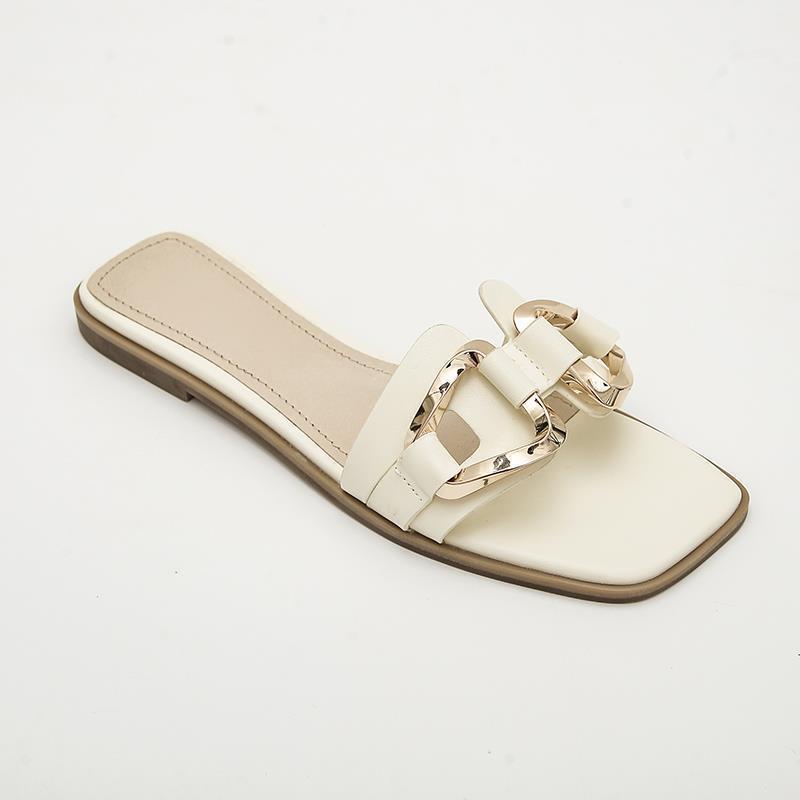 Christina – Flat Summer Slippers in Premium Vegan Leather