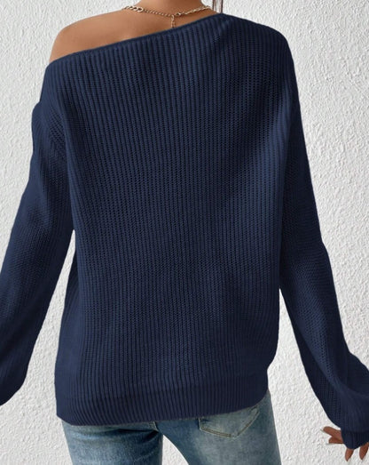 Angela – Asymmetrical Knit Sweater