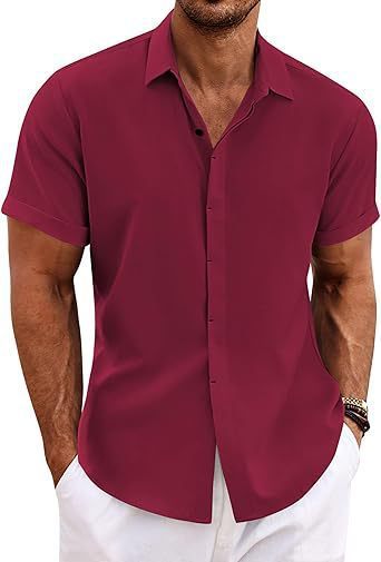 Terence – Men's Short Sleeve Casual Buckle Shirt