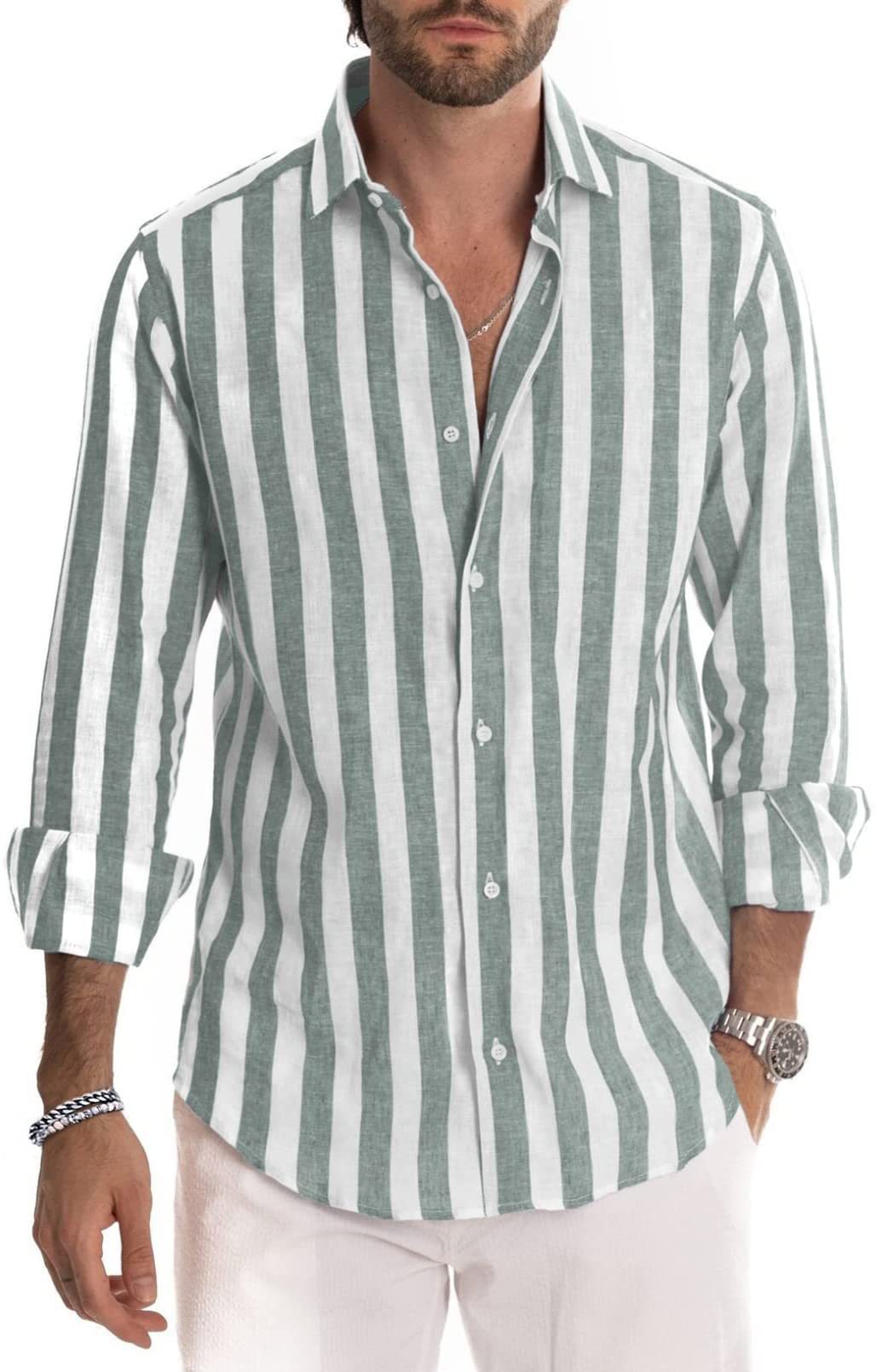 Steven – Striped Polo Collar Shirt