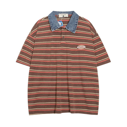 Ray – Vintage Stripe Short-sleeved Polo Shirt