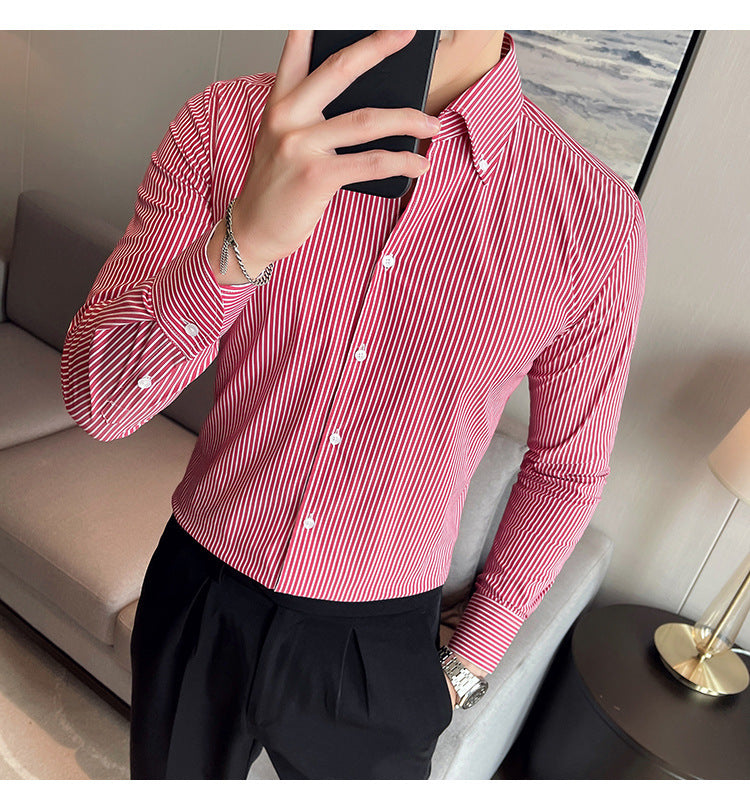 Glen – Men's Striped Long Sleeve Shirt
