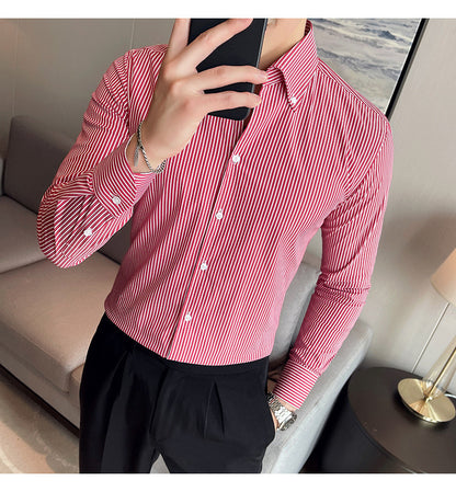 Glen – Men's Striped Long Sleeve Shirt