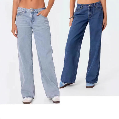 Lydia – Fashionable Low Waist Wide Leg Jeans