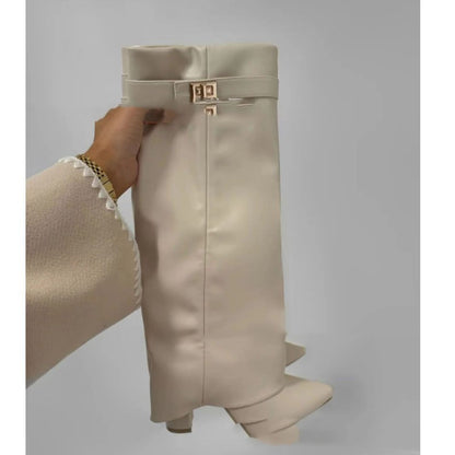 Emily – Mid-Calf Knight Boots with Vegan Leather