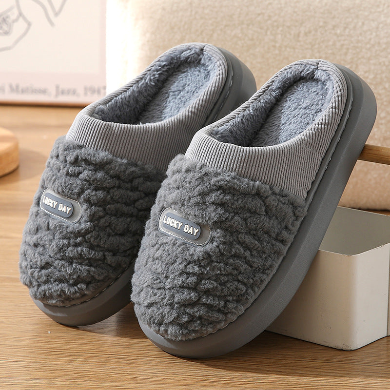 Aidan – Men's Warm Woolen Slippers with Thick Sole