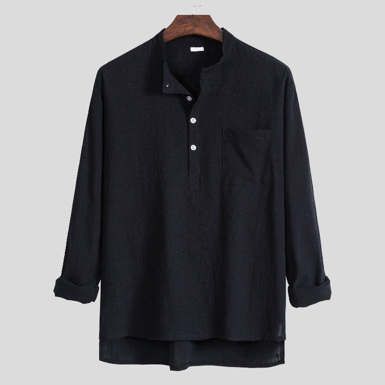Nathan – Casual Long Sleeve Polo Shirt