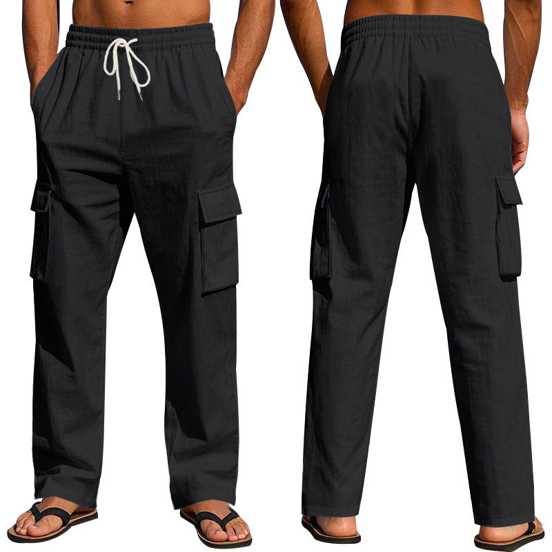 Luke – Men's Breathable Linen Cargo Pants