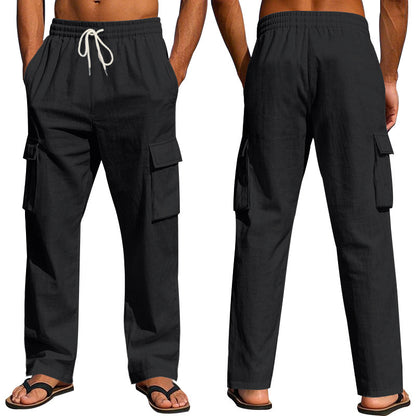 Luke – Men's Breathable Linen Cargo Pants