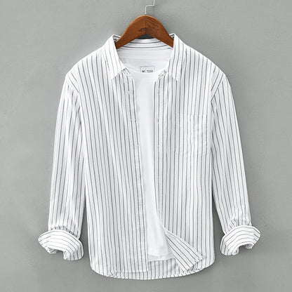 Gregory – Men's Cotton Striped Cardigan Shirt