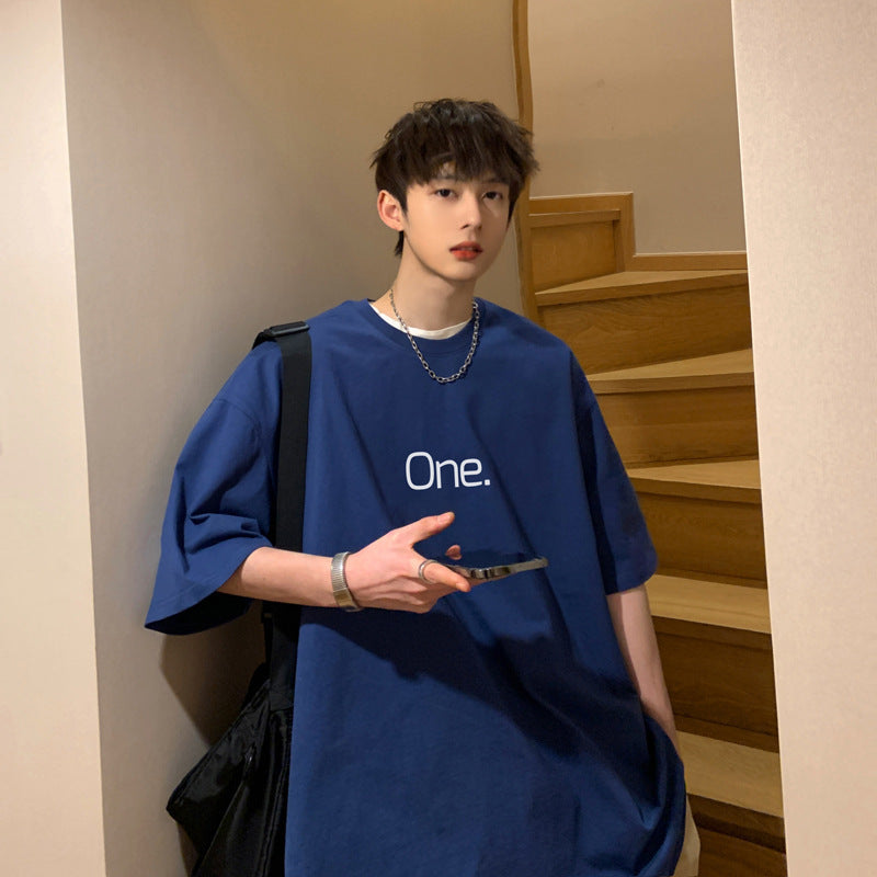 Anthony – Pure Cotton Plus Size Men's Letter Tee