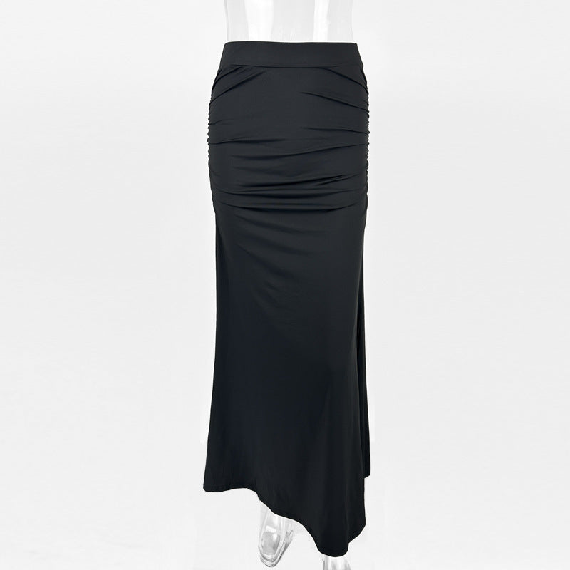 Linda – Sexy Slim Fit Long Dress with Pleated Wide Hem