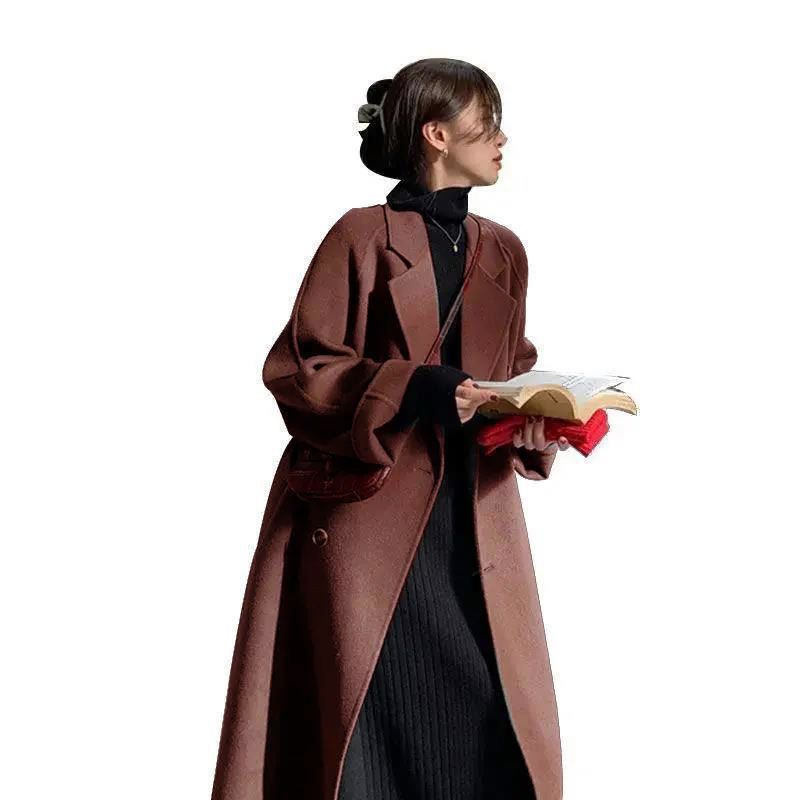 Mandy – Elegant Scarf Collar Woolen Coat