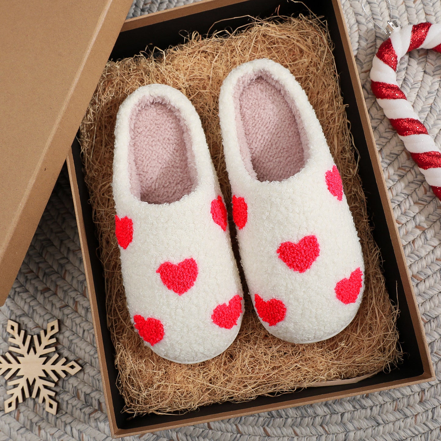 Julie – Cozy Indoor Love Cotton Slippers